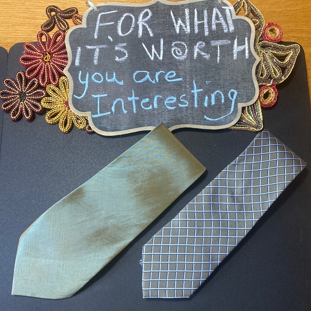 Franco Tie Bundle – Set of 2 – Sage Green Diamond Pattern – Stain-Resistant